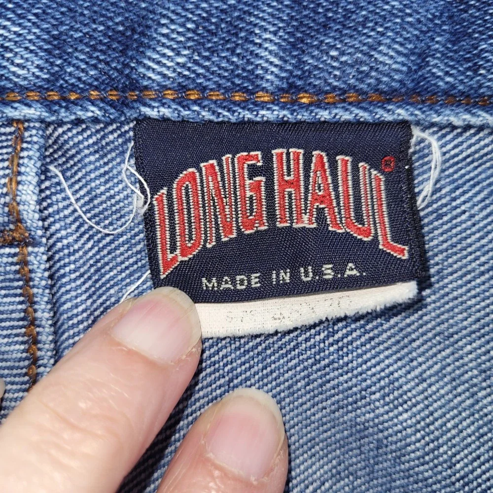 Long Haul Jeans Mens‎ 44x28 Blue Stretch Denim Vintage Made in USA Classic
